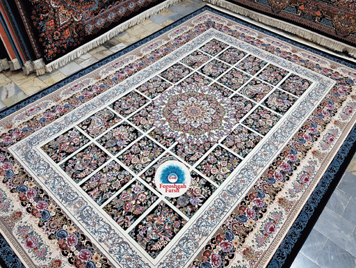 فرش 1200شانه گل برجسته مدل باران